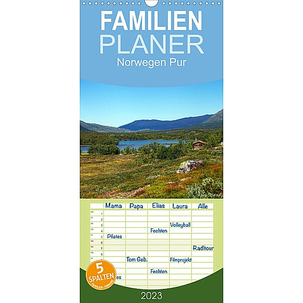 Familienplaner Norwegen PUR (Wandkalender 2023 , 21 cm x 45 cm, hoch), Werner Prescher