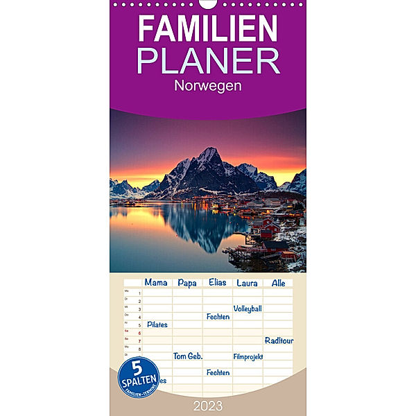 Familienplaner Norwegen (Wandkalender 2023 , 21 cm x 45 cm, hoch), Christian Bothner