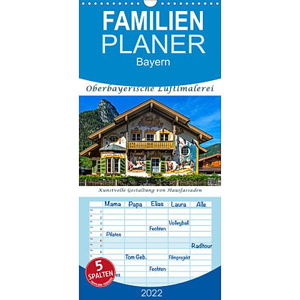 Familienplaner Oberbayerische Lüftlmalerei (Wandkalender 2022 , 21 cm x 45 cm, hoch), Bernd Zillich