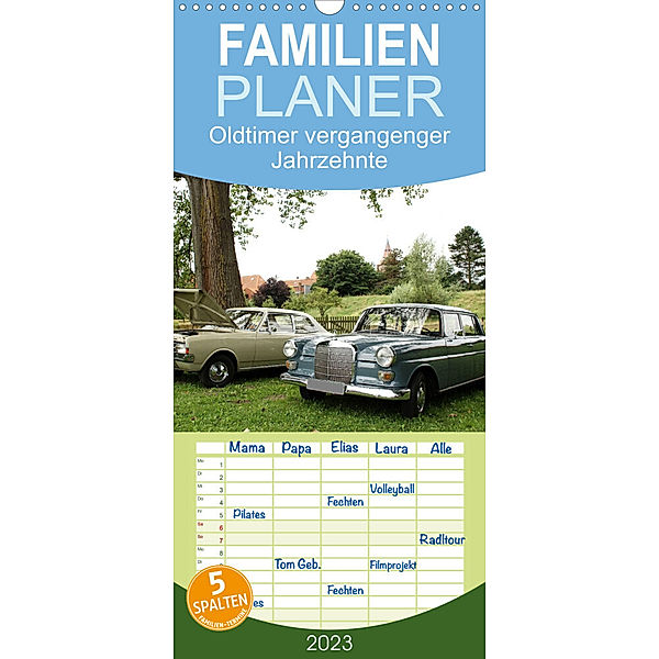 Familienplaner Oldtimer vergangenger Jahrzehnte (Wandkalender 2023 , 21 cm x 45 cm, hoch), Anja Bagunk