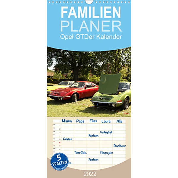 Familienplaner Opel GT Der Kalender (Wandkalender 2022 , 21 cm x 45 cm, hoch), Anja Bagunk