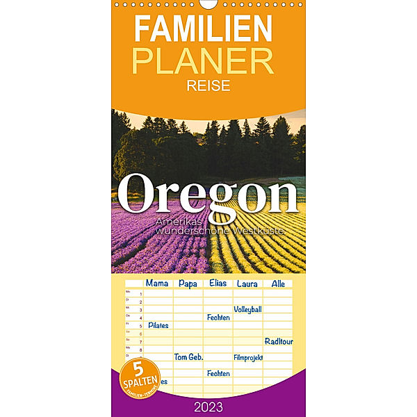 Familienplaner Oregon - Amerikas wunderschöne Westküste (Wandkalender 2023 , 21 cm x 45 cm, hoch), SF