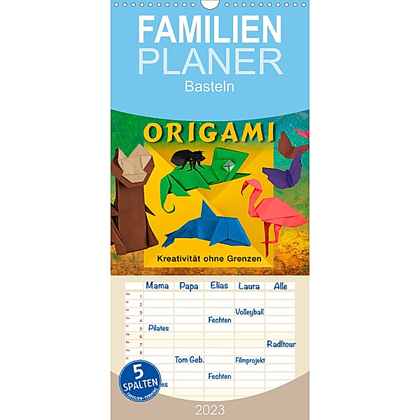 Familienplaner ORIGAMI - Kreativität ohne Grenzen (Wandkalender 2023 , 21 cm x 45 cm, hoch), Marion Krätschmer