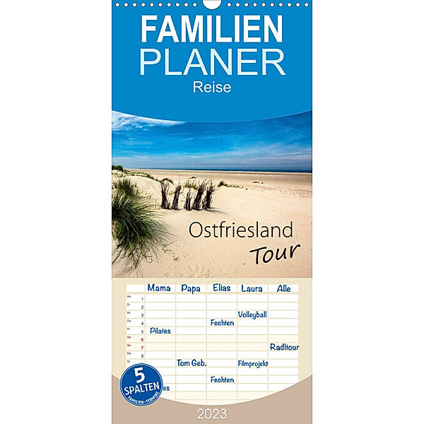 Familienplaner Ostfriesland - Tour (Wandkalender 2023 , 21 cm x 45 cm, hoch), H. Dreegmeyer