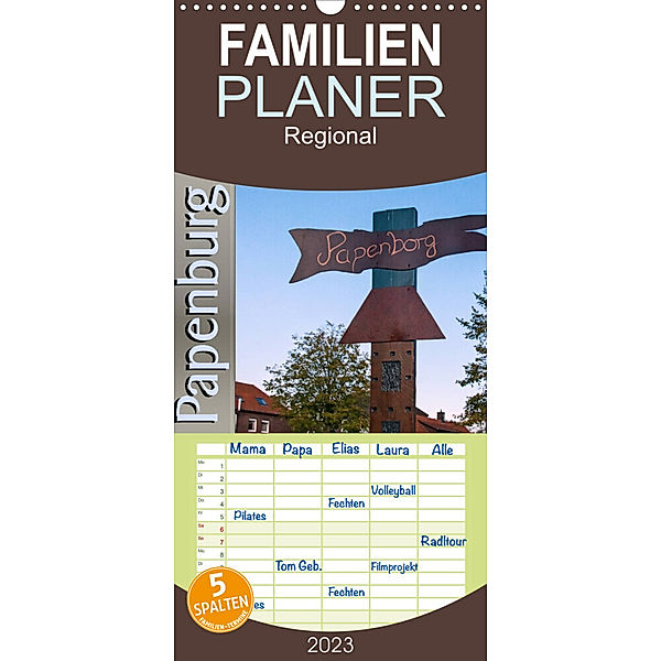 Familienplaner Papenburg - Papenborg (Wandkalender 2023 , 21 cm x 45 cm, hoch), Hermann Koch