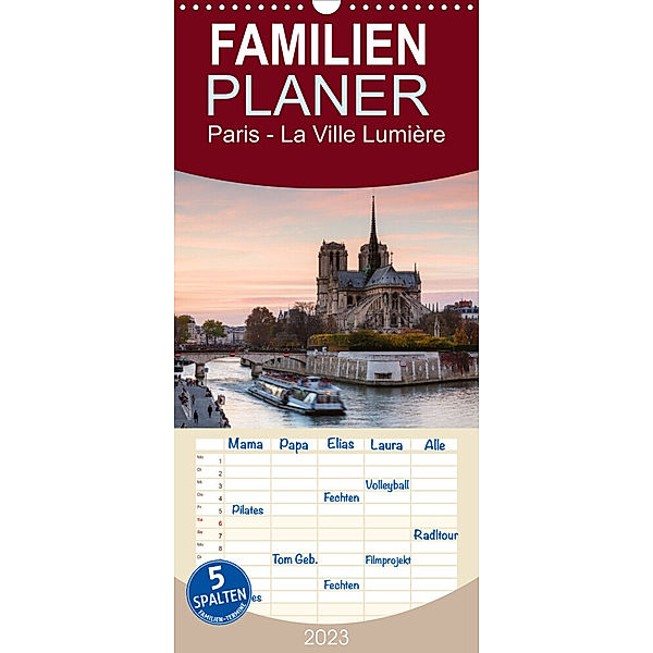 Familienplaner Paris - La Ville Lumière (Wandkalender 2023 , 21 cm x 45 cm, hoch), Matteo Colombo