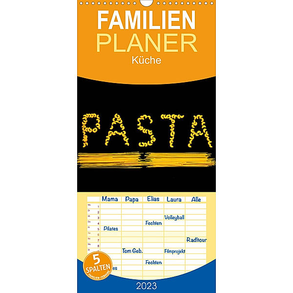 Familienplaner Pasta (Wandkalender 2023 , 21 cm x 45 cm, hoch), Thomas Jäger