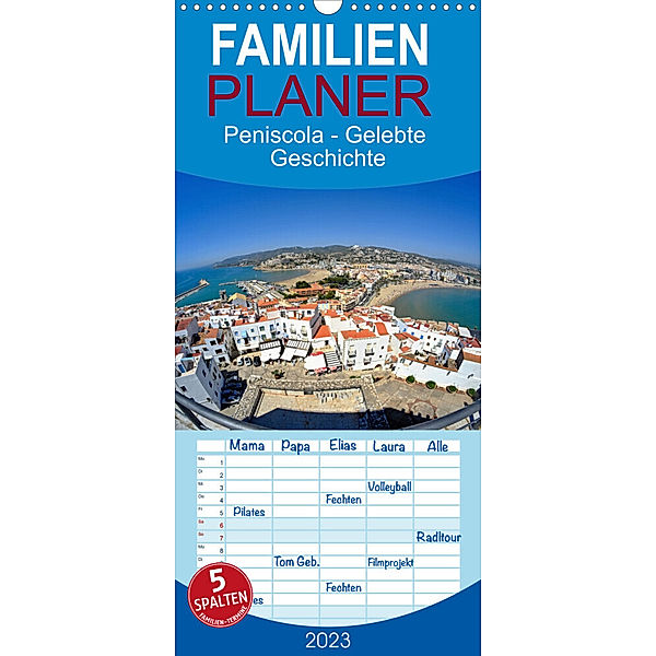 Familienplaner Peniscola - Gelebte Geschichte (Wandkalender 2023 , 21 cm x 45 cm, hoch), insideportugal