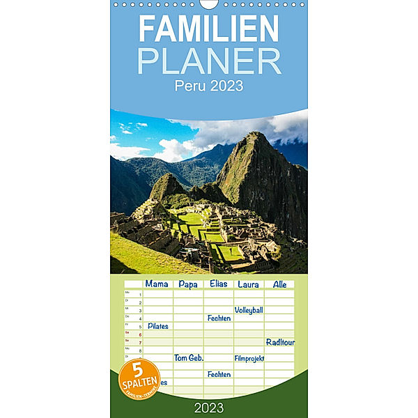 Familienplaner Peru 2023 (Wandkalender 2023 , 21 cm x 45 cm, hoch), Andy Grieshober