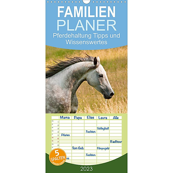 Familienplaner Pferdehaltung Tipps und Wissenswertes (Wandkalender 2023 , 21 cm x 45 cm, hoch), Meike Bölts