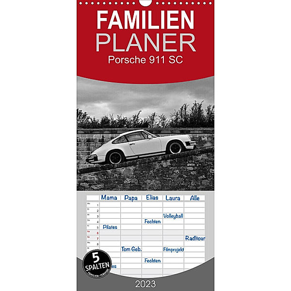 Familienplaner Porsche 911 SC (Wandkalender 2023 , 21 cm x 45 cm, hoch), Ingo Laue