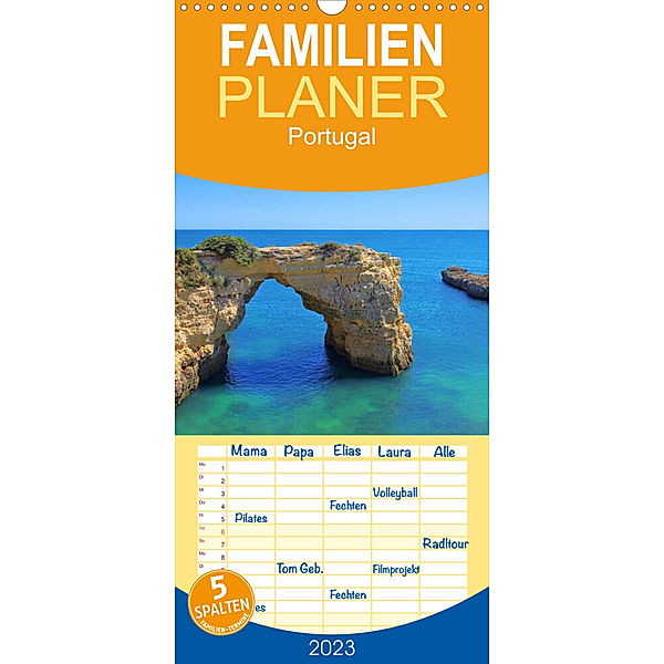 Familienplaner Portugal (Wandkalender 2023 , 21 cm x 45 cm, hoch), LianeM