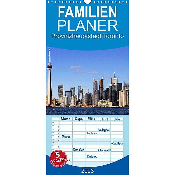 Familienplaner Provinzhauptstadt Toronto (Wandkalender 2023 , 21 cm x 45 cm, hoch), Helene Seidl