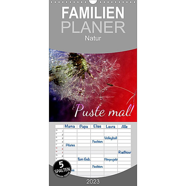 Familienplaner Puste mal! (Wandkalender 2023 , 21 cm x 45 cm, hoch), Heike Hultsch