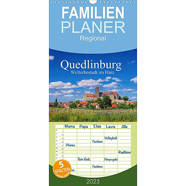 Familienplaner Quedlinburg - Welterbestadt im Harz (Wandkalender 2023 , 21 cm x 45 cm, hoch), LianeM