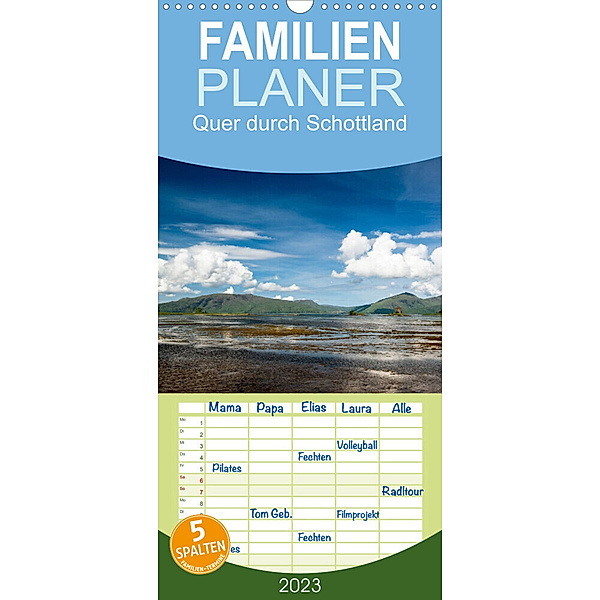 Familienplaner Quer durch Schottland (Wandkalender 2023 , 21 cm x 45 cm, hoch), Frank Gärtner - franky242 photography