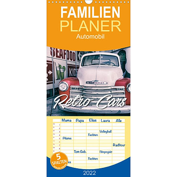 Familienplaner Retro Cars (Wandkalender 2022 , 21 cm x 45 cm, hoch), Gerd Matschek