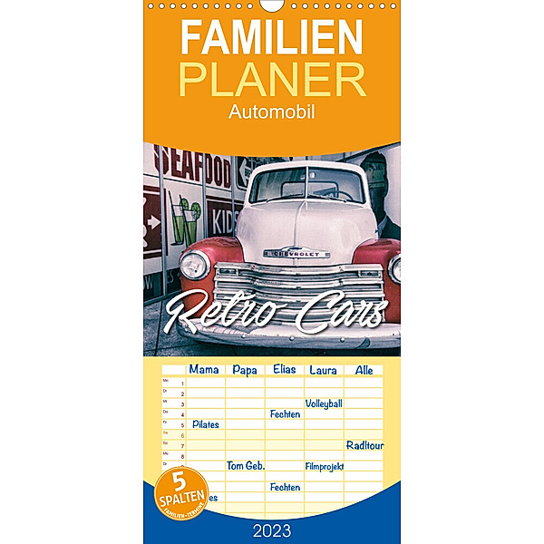 Familienplaner Retro Cars (Wandkalender 2023 , 21 cm x 45 cm, hoch), Gerd Matschek