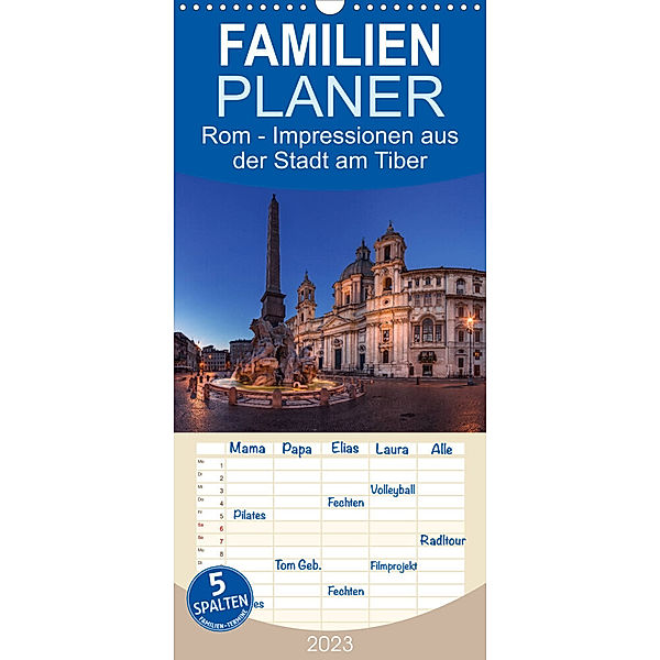 Familienplaner Rom - Impressionen aus der Stadt am Tiber (Wandkalender 2023 , 21 cm x 45 cm, hoch), Jean Claude Castor I 030mm-photography