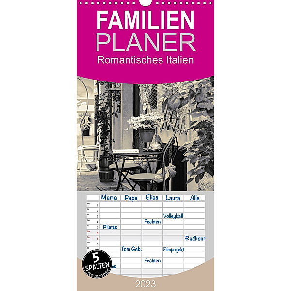 Familienplaner Romantisches Italien (Wandkalender 2023 , 21 cm x 45 cm, hoch), Susen Reuter