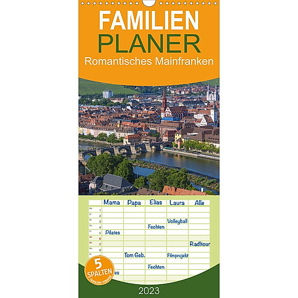 Familienplaner Romantisches Mainfranken (Wandkalender 2023 , 21 cm x 45 cm, hoch), Hanna Wagner