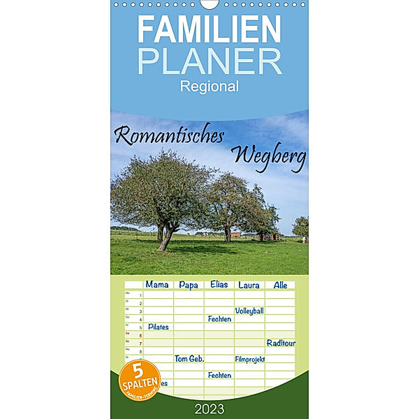 Familienplaner Romantisches Wegberg (Wandkalender 2023 , 21 cm x 45 cm, hoch), Natalja Maibach