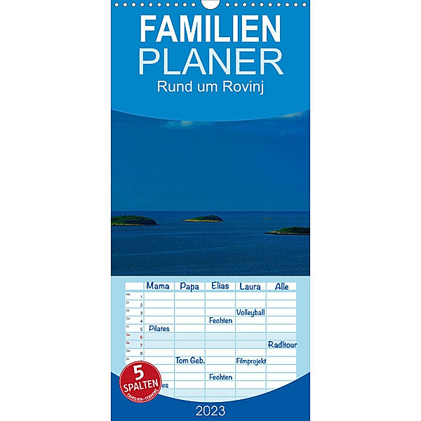 Familienplaner Rund um Rovinj (Wandkalender 2023 , 21 cm x 45 cm, hoch), Thomas Willerer