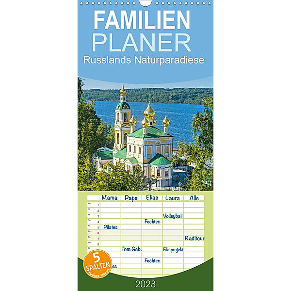 Familienplaner Russlands Naturparadiese (Wandkalender 2023 , 21 cm x 45 cm, hoch), Calvendo