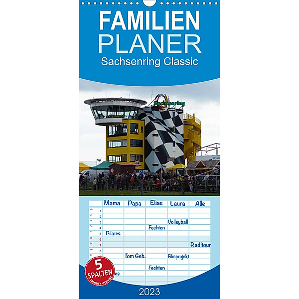 Familienplaner Sachsenring Classic (Wandkalender 2023 , 21 cm x 45 cm, hoch), Heiko Richter