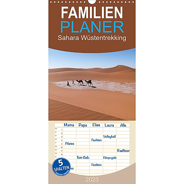 Familienplaner Sahara Wüstentrekking (Wandkalender 2023 , 21 cm x 45 cm, hoch), Christine Görig