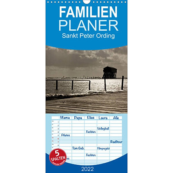 Familienplaner Sankt Peter Ording (Wandkalender 2022 , 21 cm x 45 cm, hoch), Martin Peitz