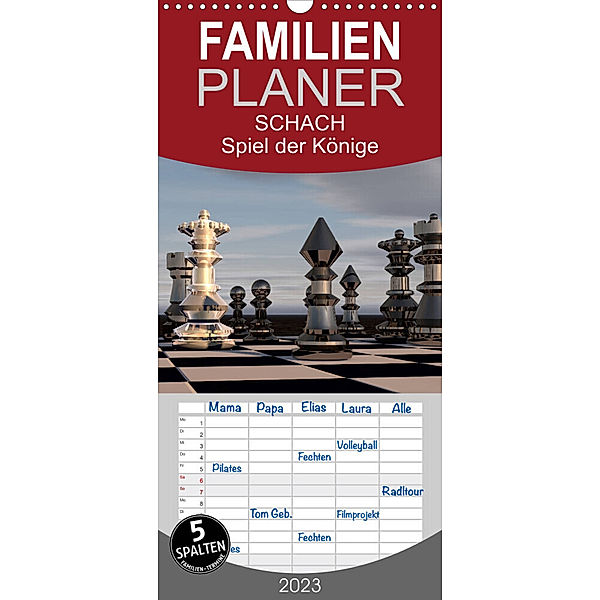 Familienplaner SCHACH - Spiel der Könige (Wandkalender 2023 , 21 cm x 45 cm, hoch), Renate Bleicher