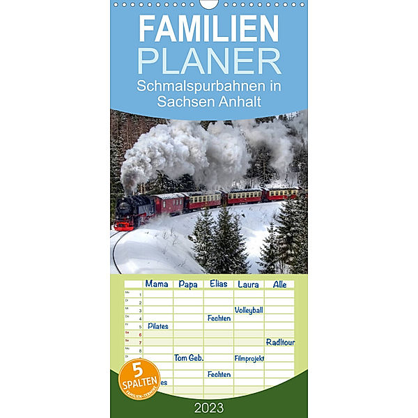 Familienplaner Schmalspurbahnen in Sachsen Anhalt (Wandkalender 2023 , 21 cm x 45 cm, hoch), Steffen Gierok