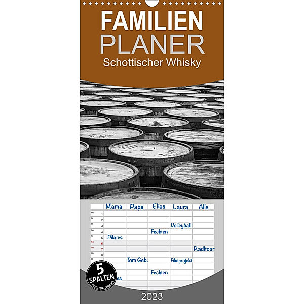 Familienplaner Schottischer Whisky (Wandkalender 2023 , 21 cm x 45 cm, hoch), ralf kaiser