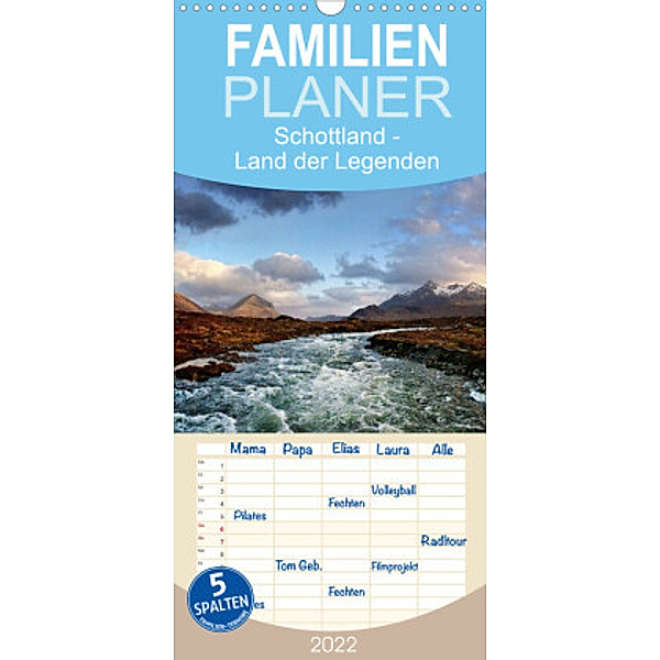 Familienplaner Schottland - Land der Legenden (Wandkalender 2022 , 21 cm x 45 cm, hoch), Martina Cross