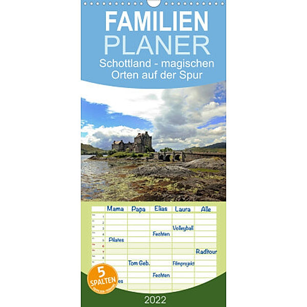 Familienplaner Schottland - magischen Orten auf der Spur (Wandkalender 2022 , 21 cm x 45 cm, hoch), Alexandra Winter