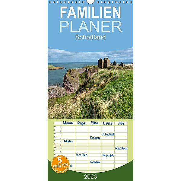 Familienplaner Schottland (Wandkalender 2023 , 21 cm x 45 cm, hoch), Frauke Scholz