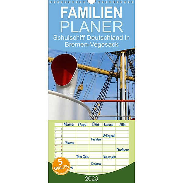 Familienplaner Schulschiff Deutschland in Bremen-Vegesack (Wandkalender 2023 , 21 cm x 45 cm, hoch), Happyroger