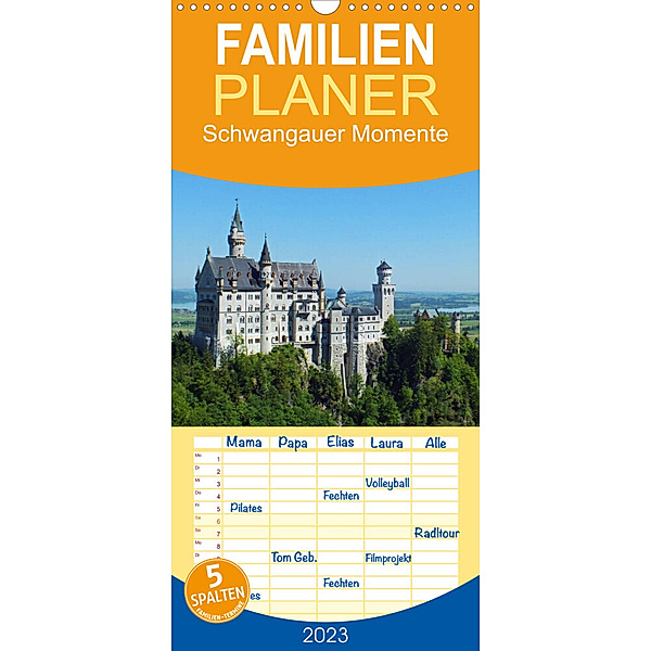 Familienplaner Schwangauer Momente (Wandkalender 2023 , 21 cm x 45 cm, hoch), Holger Felix