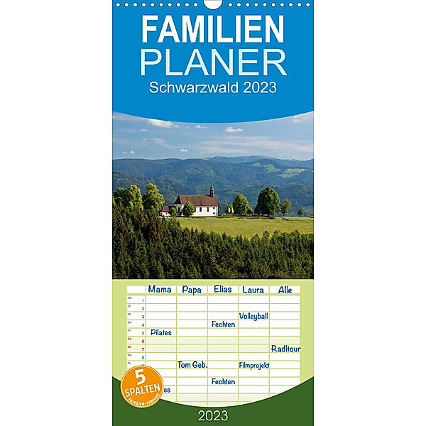 Familienplaner Schwarzwald 2023 (Wandkalender 2023 , 21 cm x 45 cm, hoch), Kalender365.com