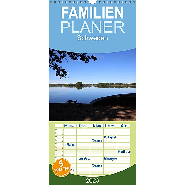 Familienplaner Schweden 2023 (Wandkalender 2023 , 21 cm x 45 cm, hoch), Astrid Rieger
