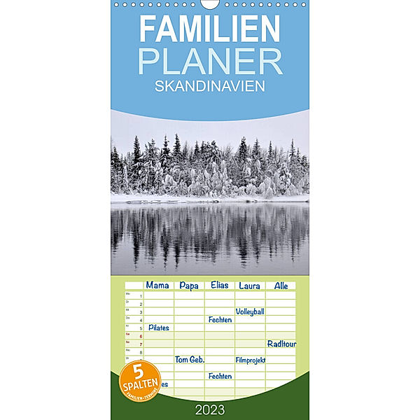 Familienplaner SKANDINAVIEN (Wandkalender 2023 , 21 cm x 45 cm, hoch), Gugigei