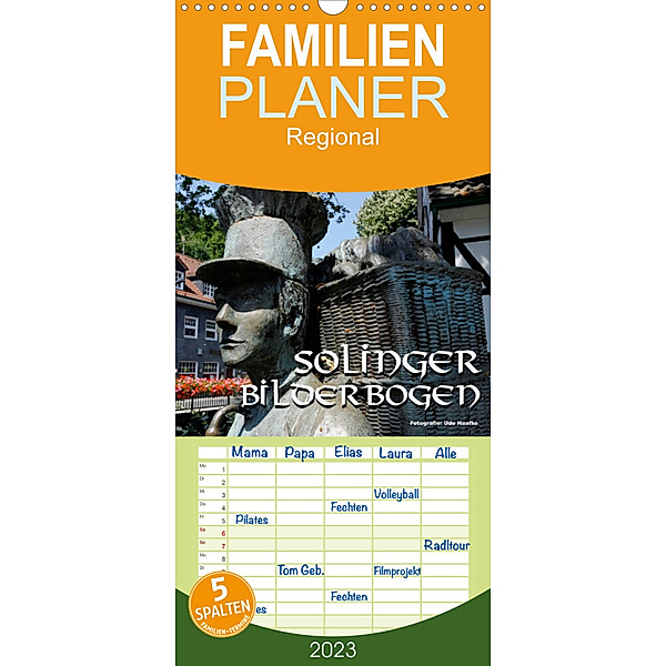 Familienplaner Solinger Bilderbogen 2023 (Wandkalender 2023 , 21 cm x 45 cm, hoch), Udo Haafke