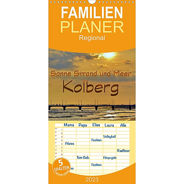 Familienplaner Sonne Strand und Meer in Kolberg (Wandkalender 2023 , 21 cm x 45 cm, hoch), Paul Michalzik