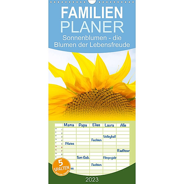 Familienplaner Sonnenblumen - die Blumen der Lebensfreude (Wandkalender 2023 , 21 cm x 45 cm, hoch), Maria-Anna Ziehr