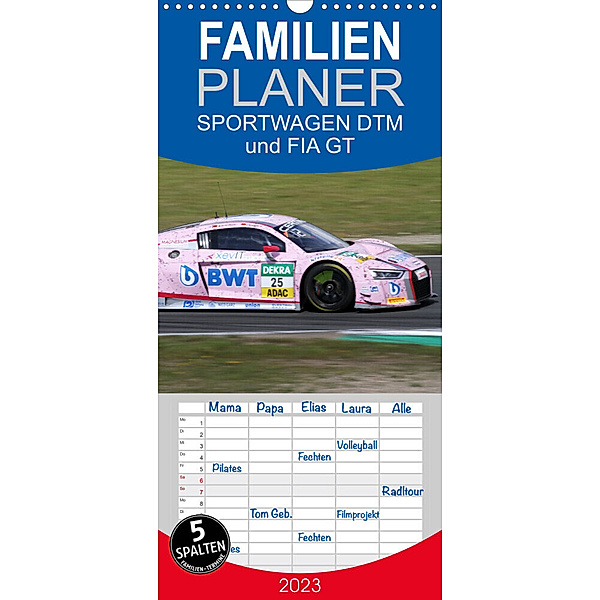 Familienplaner SPORTWAGEN DTM und FIA GT (Wandkalender 2023 , 21 cm x 45 cm, hoch), Schnellewelten