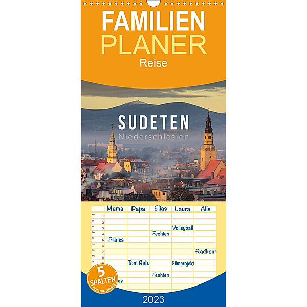 Familienplaner Sudeten Niederschlesien (Wandkalender 2023 , 21 cm x 45 cm, hoch), Mikolaj Gospodarek