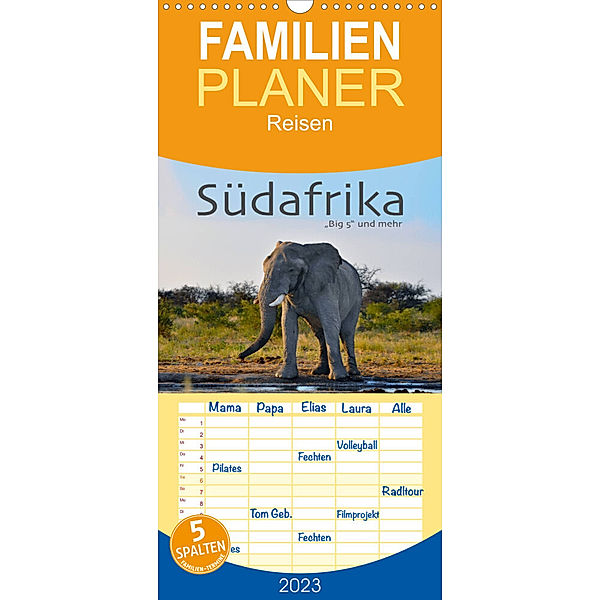 Familienplaner Südafrika - Big 5 und mehr (Wandkalender 2023 , 21 cm x 45 cm, hoch), Robert Styppa