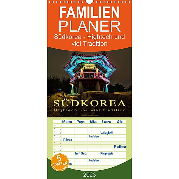 Familienplaner Südkorea - Hightech und viel Tradition (Wandkalender 2023 , 21 cm x 45 cm, hoch), Peter Roder