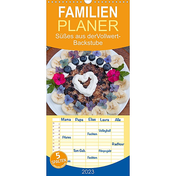 Familienplaner Süßes aus der Vollwert-Backstube (Wandkalender 2023 , 21 cm x 45 cm, hoch), SusaZoom